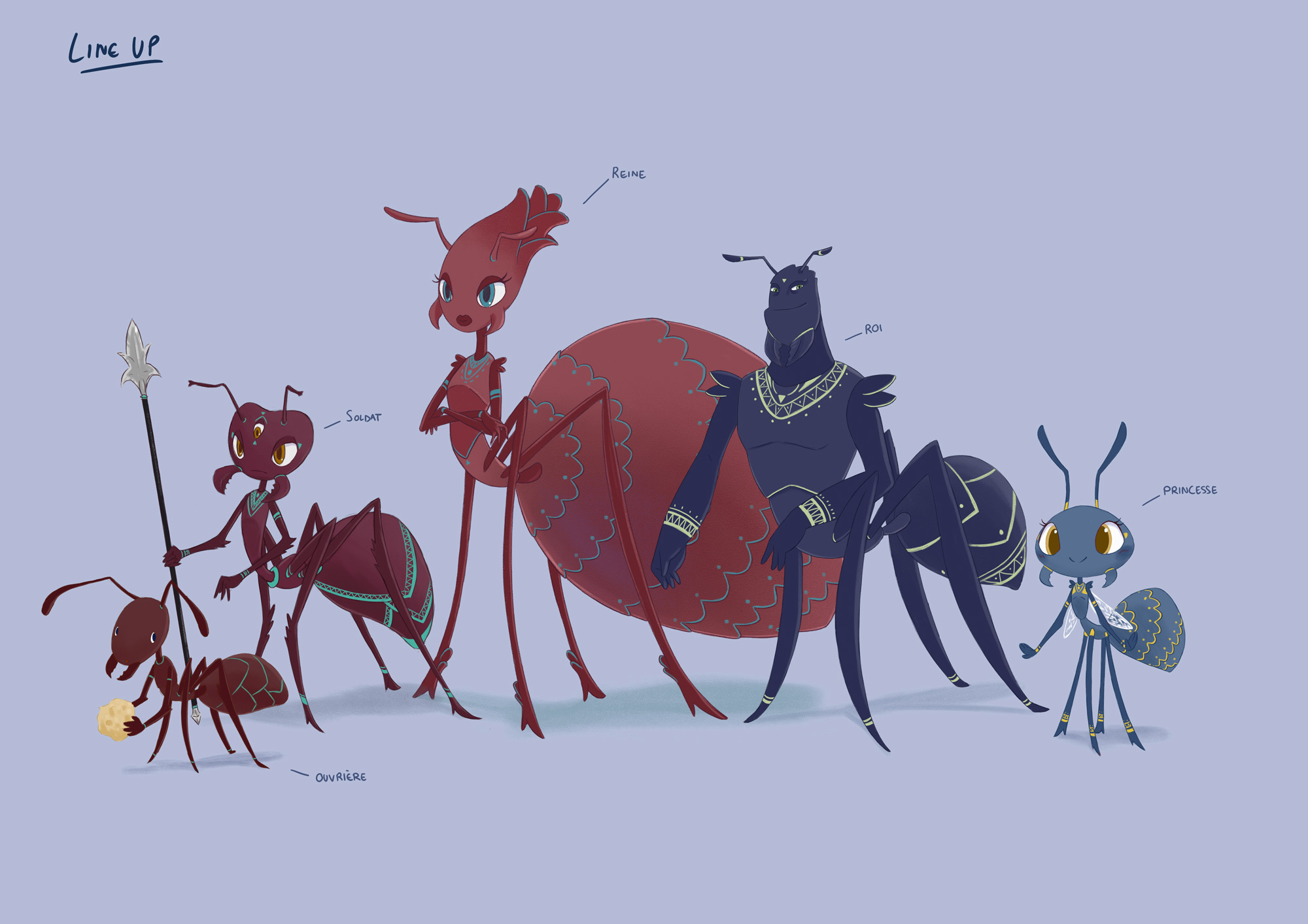 16 Fourmis Line Up