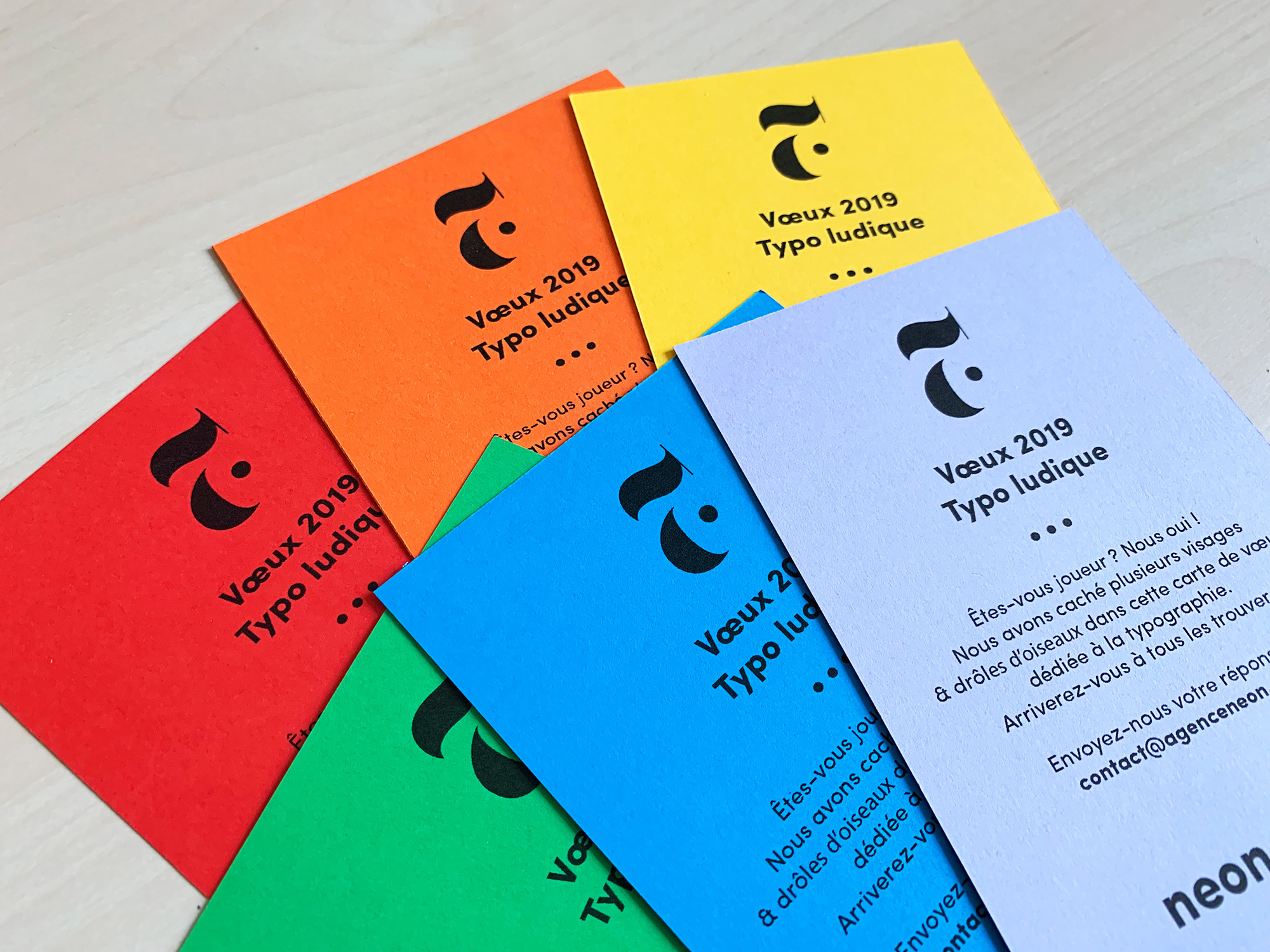 consigne voeux typo neon 2019
