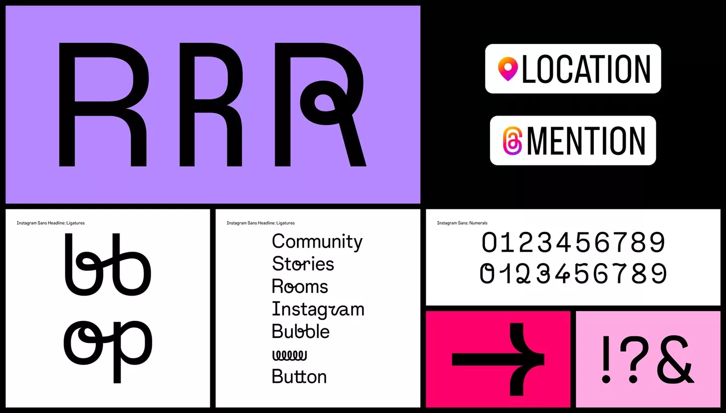 Instagram rebrand typography