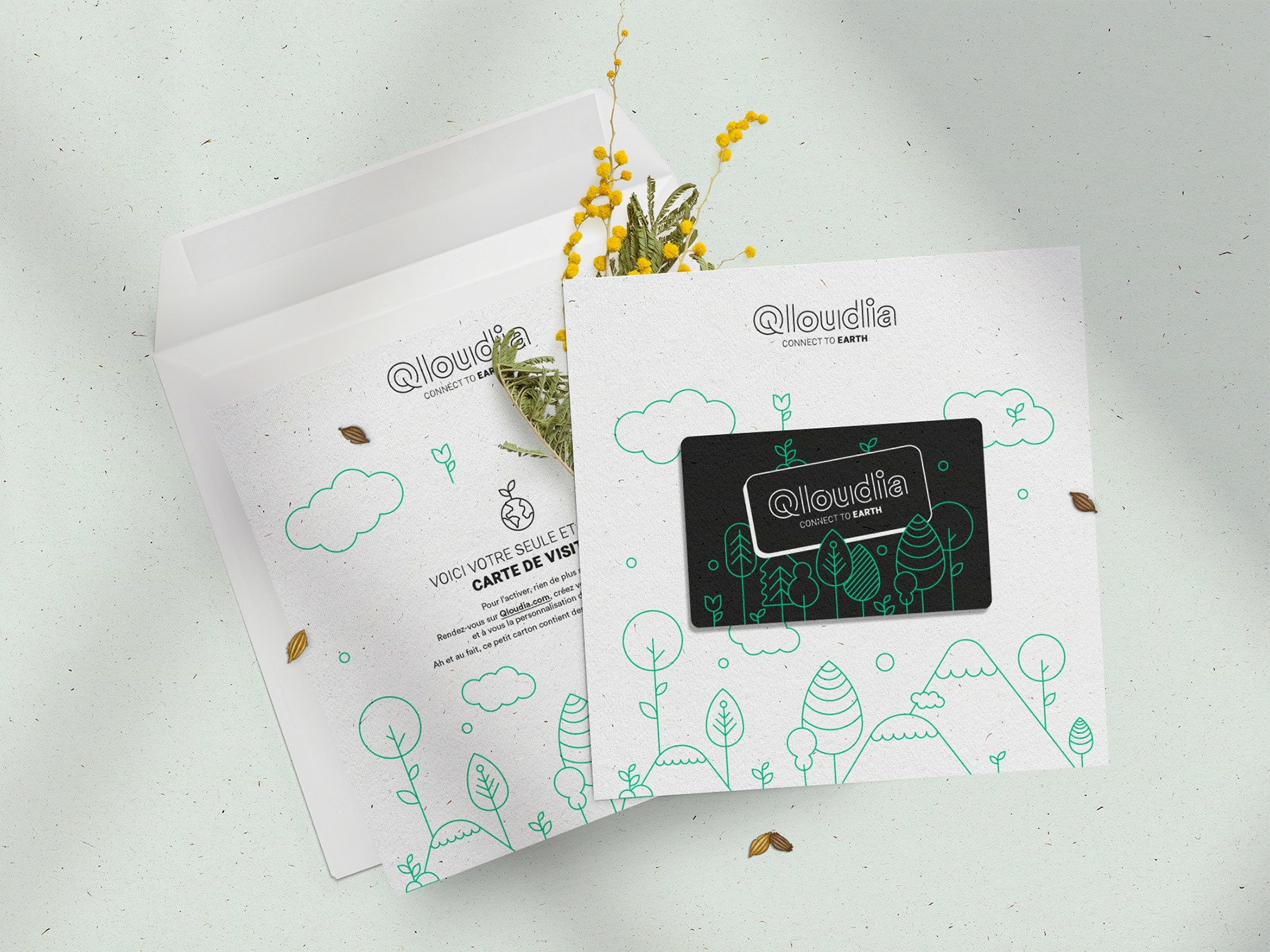 Qloudia Mockup Card