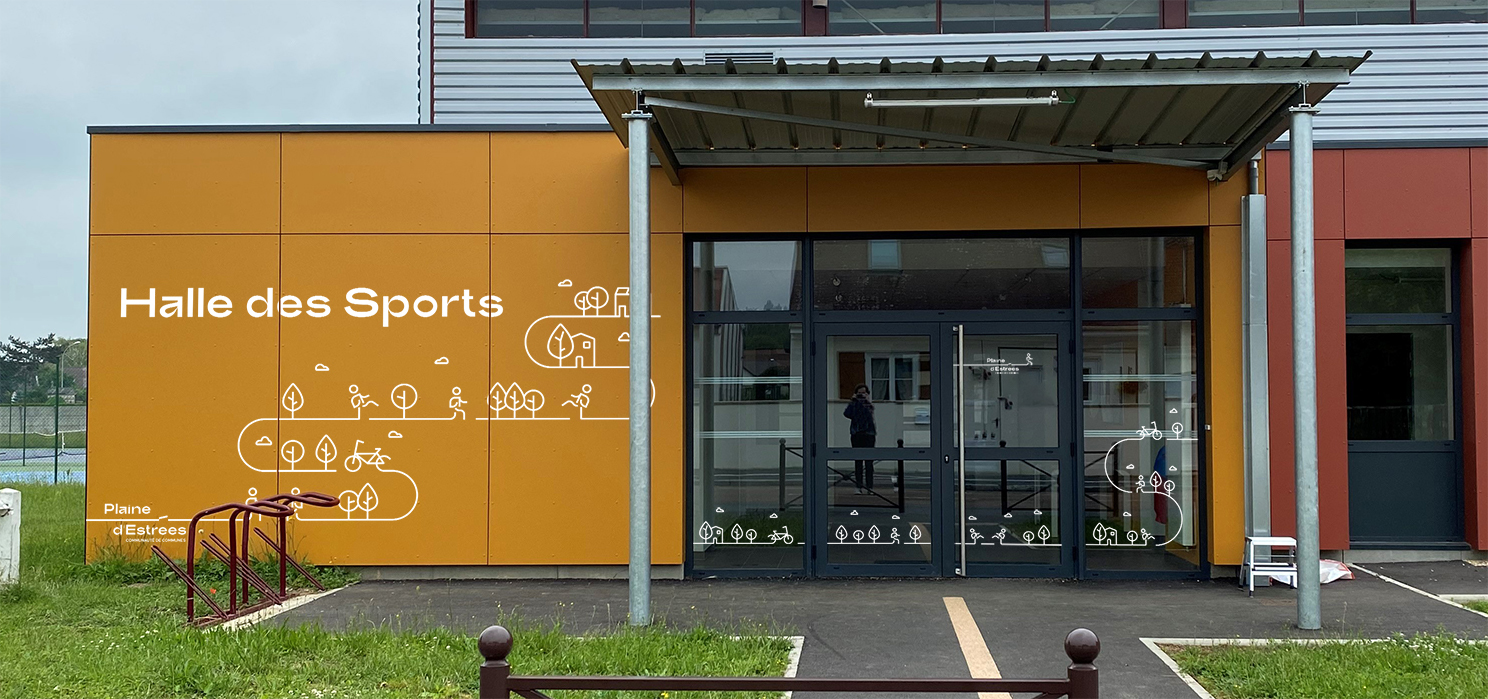 Signalétique Hall des Sports Plaine d'Estrees identité visuelle 16