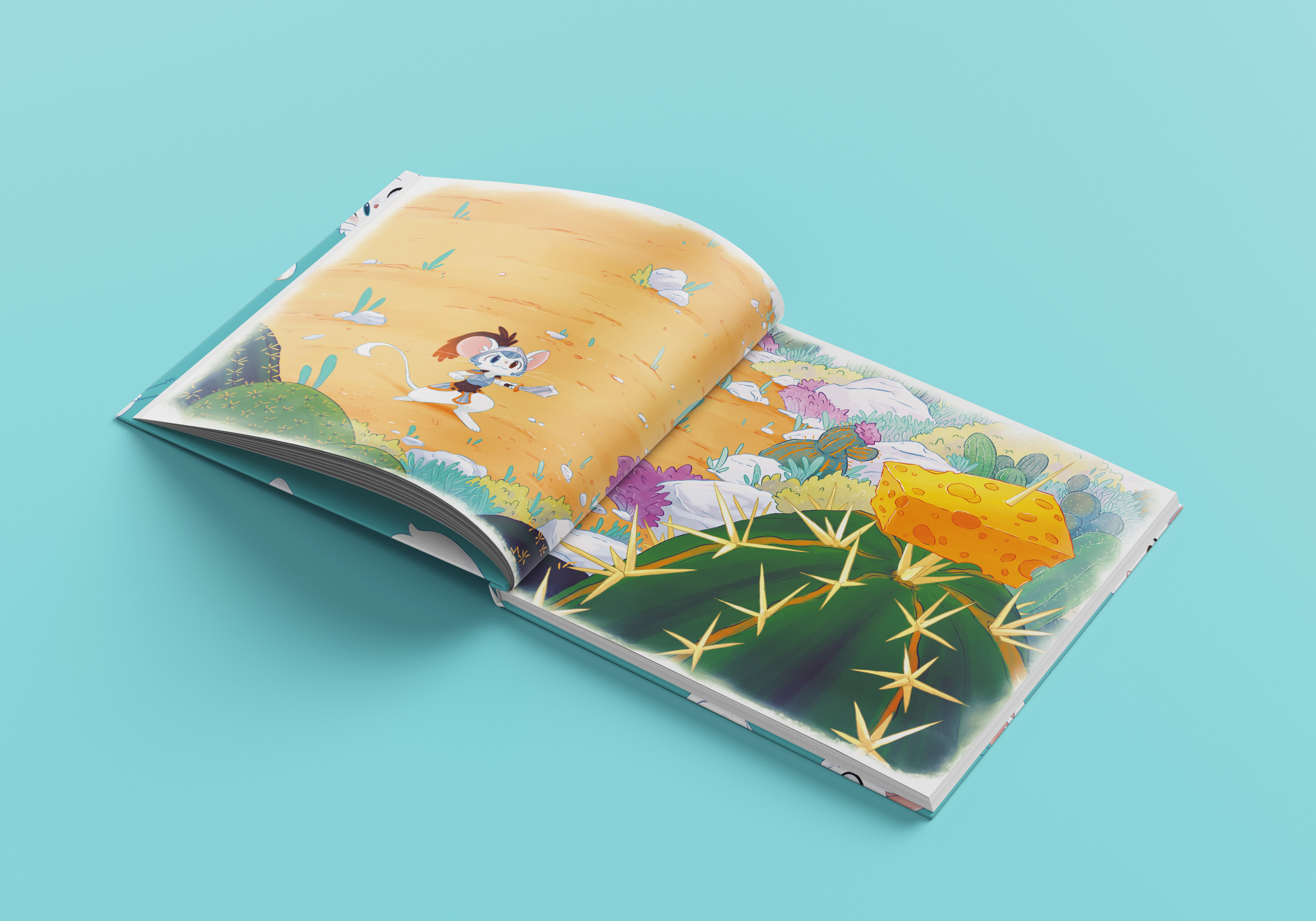 Square Book Mockup 52